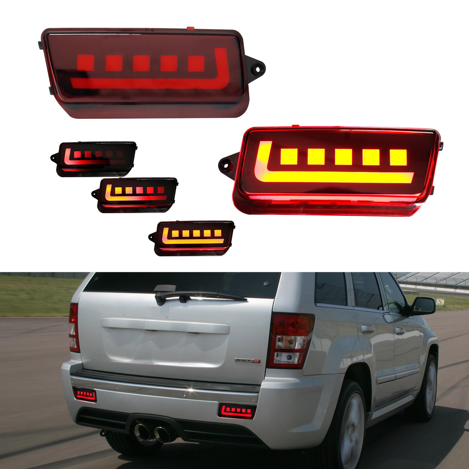 Amazon.com: Tonsya 3 IN 1 Led Red Lens For 2005 2006 2007 2008